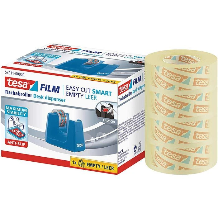 Tesa Klebefilmabroller 53908 Smart, Blau, Tischabroller Für Kleberollen 19mm X 33m 4 Tesa Klebefilmabroller 53908 Smart, Blau, Tischabroller Für Kleberollen 19mm X 33m – Bild 2