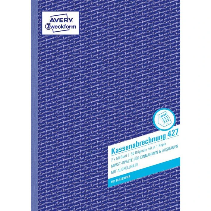 Avery Zweckform 427 Kassenabrechnung A4 2x50Blatt 5 Avery Zweckform 427 Kassenabrechnung A4 2x50Blatt – Bild 3