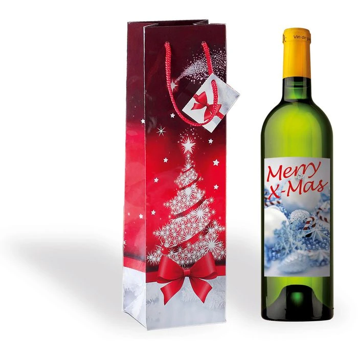 Sigel Geschenktüte GT024 Sparkling Tree, Flaschentüte, 10 X 35cm, Rot, 5 Stück 4 Sigel Geschenktüte GT024 Sparkling Tree, Flaschentüte, 10 X 35cm, Rot, 5 Stück – Bild 2