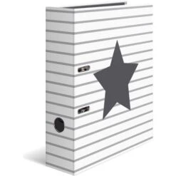 Herma Ordner 7191 Stars, Karton, A4, 7cm, Weiß Gestreift Mit Stern