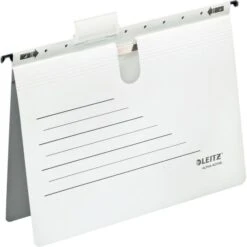 Leitz Hängehefter 1924-30-01, Alpha Active, A4, Kaufmännische Heftung, Weiß, Karton, 5 Stück