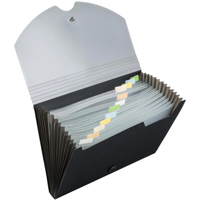Idena Fächermappe 10078, A4, Grau / Schwarz, Aus Kunststoff, 12 Fächer 3 Idena Fächermappe 10078, A4, Grau / Schwarz, Aus Kunststoff, 12 Fächer