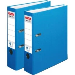 Herlitz MaX.file Nature Plus 10841393 Ordner, A4, Breit, Karton, Blau, 8cm