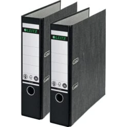 Leitz 1080-50-95 Ordner, A4, Breit, Karton, Schwarz