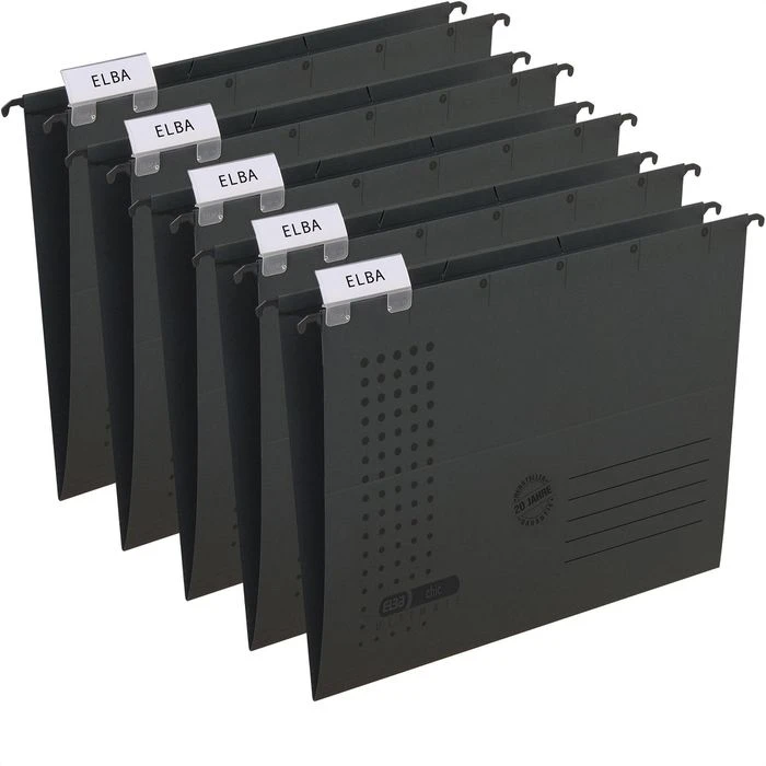 Elba Hängemappen 100560168, Chic Ultimate, A4, Anthrazit, Karton, 5 Stück 3 Elba Hängemappen 100560168, Chic Ultimate, A4, Anthrazit, Karton, 5 Stück