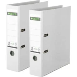 Leitz Ordner 1007-00-01, Vollpapier, Karton, A4, 8cm, Weiß