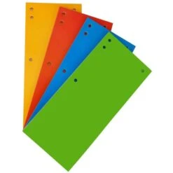D.RECT Trennstreifen 009783 Duo, Farbig Sortiert, 24 X 10,5 Cm, 160g/m² Karton, 100 Stück