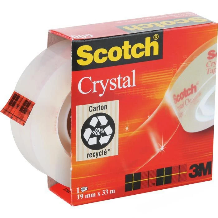 Scotch Crystal Clear Tape 600 Klebeband 19mm X 33m 3 Scotch Crystal Clear Tape 600 Klebeband 19mm X 33m
