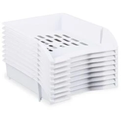 Relaxdays Briefablage A4, Weiß, Kunststoff, 10 Stück -Leitz Shop 2377d3176613685f8fd588a3e444b827fdab97d2 briefablage relaxdays a4