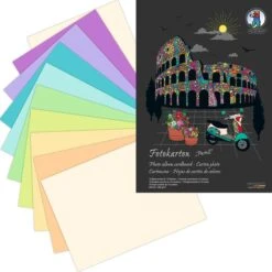 Ursus Fotokarton 3794699SE Pastell, A4, 10 Farben Sortiert, 300g/m², 10 Blatt