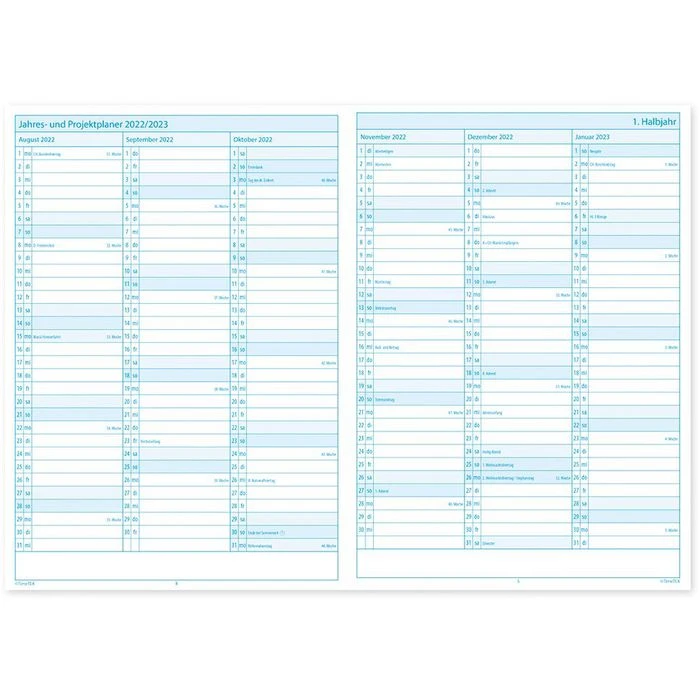 TimeTex Lehrerkalender 10505, Universal Schulplaner 1 Woche Auf 2 Seiten A5 Plus 5 TimeTex Lehrerkalender 10505, Universal Schulplaner 1 Woche Auf 2 Seiten A5 Plus – Bild 3