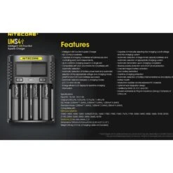 Nitecore Akku-Ladegerät UMS4, Für 4 NiMH, NiCd, Li-Ion, LiFePO4 Akkus, USB -Leitz Shop 2a73470850d87cf41223c8b5aedf934eadc0df57 akku ladegeraet nitecore ums4