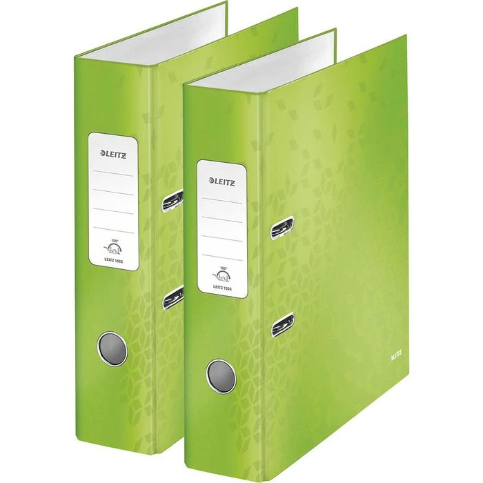 Leitz Ordner 1005-01-54 WOW Laminierter Karton, A4, 8cm, Grün 3 Leitz Ordner 1005-01-54 WOW Laminierter Karton, A4, 8cm, Grün