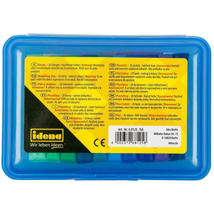 Idena Knete 68125, 20 Stangen, Ab 3 Jahren, Farbig Sortiert, 306g 8 Idena Knete 68125, 20 Stangen, Ab 3 Jahren, Farbig Sortiert, 306g – Bild 6