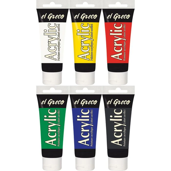 Kreul Acrylfarben El Greco 28260, 6 Farben Je 75ml, In Tuben 4 Kreul Acrylfarben El Greco 28260, 6 Farben Je 75ml, In Tuben – Bild 2