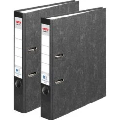 Herlitz MaX.file Nature 5141809 Ordner, A4, Schmal, Karton, Schwarz, 5cm