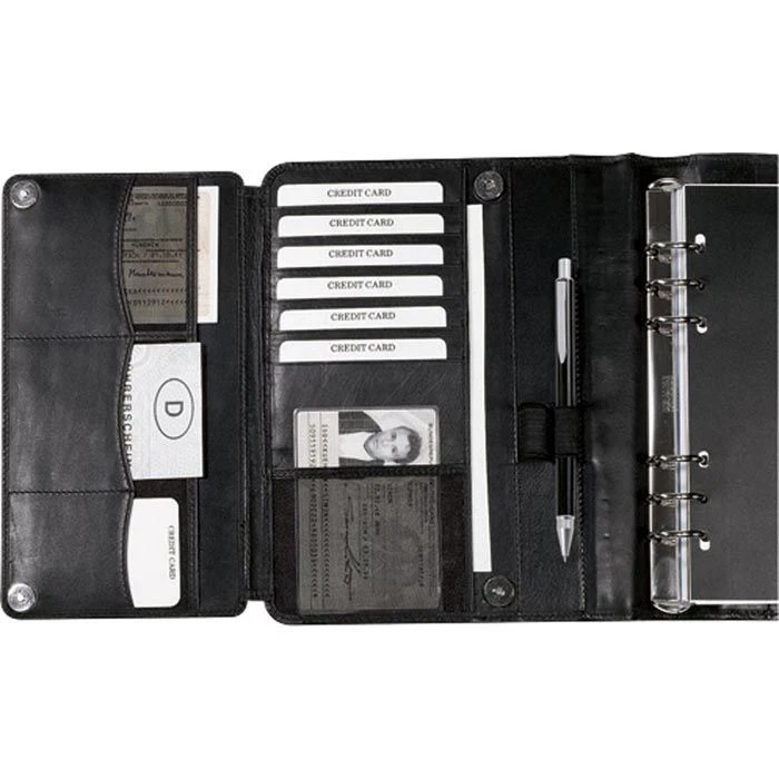 Bind Systemplaner T 501, Manager, Schwarz, Echt Leder, A5 5 Bind Systemplaner T 501, Manager, Schwarz, Echt Leder, A5 – Bild 3