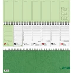 Glocken Tischkalender 5072521503 Querkalender, 1 Woche 2 Seiten, Tageweise Perforiert, 33x12cm