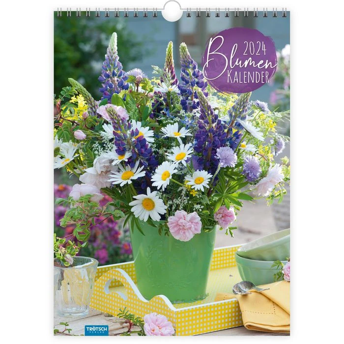 Trötsch Bildkalender Blumen, Motiv: Blumen, Spiralkalender, A4 3 Trötsch Bildkalender Blumen, Motiv: Blumen, Spiralkalender, A4