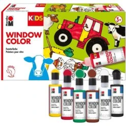 Marabu Fenstermalfarben Fun&fancy, Farmers World, 6 Farben A 80ml, Inklusive Zubehör -Leitz Shop 3ad9013b724a98a6e0287c3a885e41859466146a fenstermalfarben marabu kids farmer