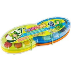 Jolly Farbkasten Twintabs 24, Deckfarbkasten, 1 Deckweiß, 2 Pinsel Und 24 Farben -Leitz Shop 3b011283b34f3a04ce84bdfb60bb600be7943baf farbkasten jolly twintabs 24