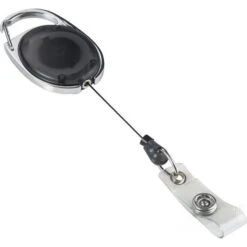 Böttcher-AG Ausweishalter Metall / Kunststoff, Jojo Mit Clip, Schwarz