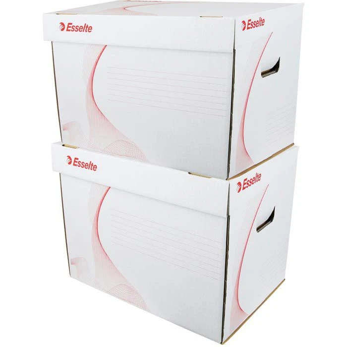 Esselte Archivcontainer 128911, Für Akten, Mit Klappdeckel, Weiß, 10 Stück 4 Esselte Archivcontainer 128911, Für Akten, Mit Klappdeckel, Weiß, 10 Stück – Bild 2