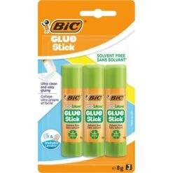 Bic Klebestift ECOlutions Öko Glue Stick, 8g, Ohne Lösungsmittel, Permanent, 3 Stück