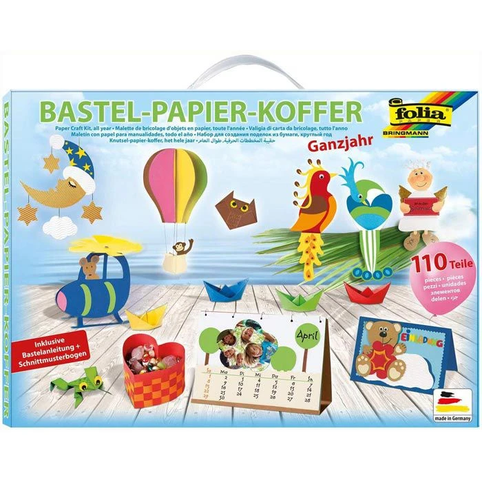 Folia Bastelset 930 Jumbo Ganzjahr I, 110 Teile, Im Koffer, Ab 3 Jahre 3 Folia Bastelset 930 Jumbo Ganzjahr I, 110 Teile, Im Koffer, Ab 3 Jahre