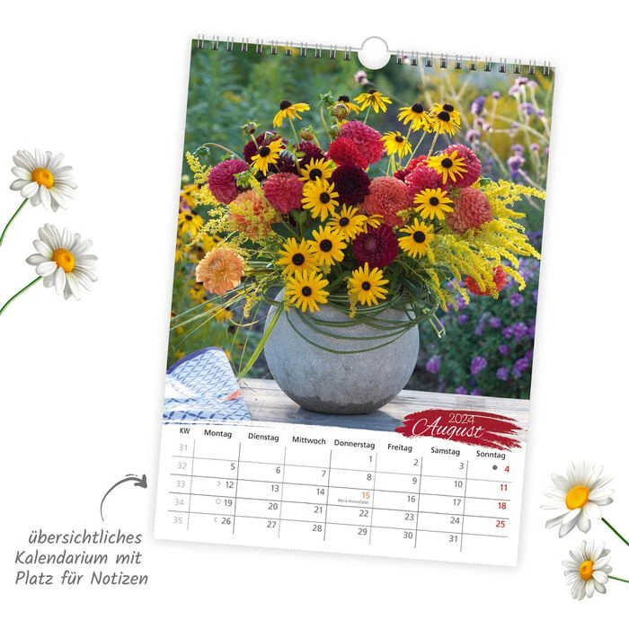 Trötsch Bildkalender Blumen, Motiv: Blumen, Spiralkalender, A4 5 Trötsch Bildkalender Blumen, Motiv: Blumen, Spiralkalender, A4 – Bild 3