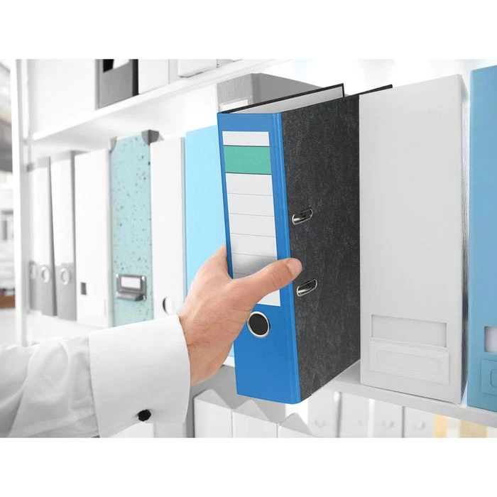 Grüner Balken Ordner A4, Breit, 8cm, Blau, Karton, Wolkenmarmor 5 Grüner Balken Ordner A4, Breit, 8cm, Blau, Karton, Wolkenmarmor – Bild 3