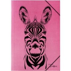 Pagna Zeichenmappe Save Me 21659-34, Zebra, A3, Karton, 3 Einschlagklappen, Gummizug