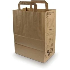 Trodat® Trodat Tragetaschen TÜTLE, Braun, 18,5 X 22cm, Papiertüten Mit Henkel, 100 Stück