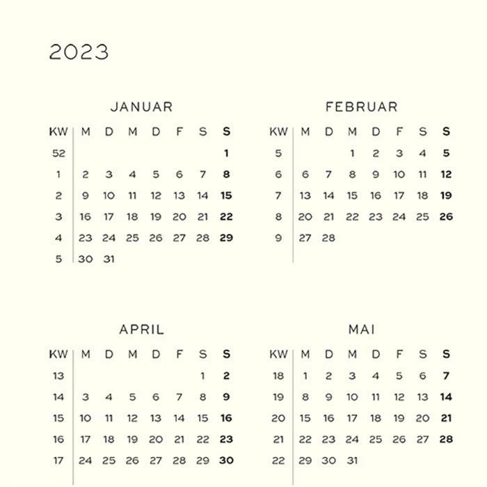 Leuchtturm1917 Buchkalender Wochenkalender, 1 Woche Auf 2 Seiten, Hardcover, Port RedA5 7 Leuchtturm1917 Buchkalender Wochenkalender, 1 Woche Auf 2 Seiten, Hardcover, Port RedA5 – Bild 5