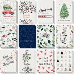 Sigel Weihnachtskarte DS701 Colourful Christmas, A6 Postkarten, Sortiert, 24 Stück