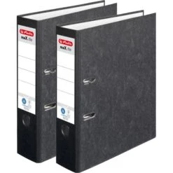 Herlitz MaX.file Nature 5171806 Ordner, A4, Breit, Karton, Schwarz, 8cm