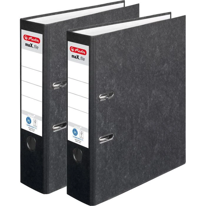 Herlitz MaX.file Nature 5171806 Ordner, A4, Breit, Karton, Schwarz, 8cm 3 Herlitz MaX.file Nature 5171806 Ordner, A4, Breit, Karton, Schwarz, 8cm