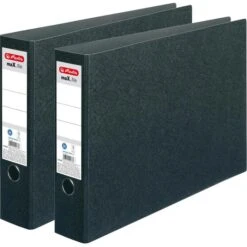 Herlitz MaX.file 10397073 Ordner, A3 Quer, Breit, Hartpappe, Schwarz