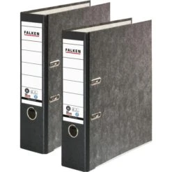 Falken 80024136 Ordner, A4, Breit, Karton, Schwarz