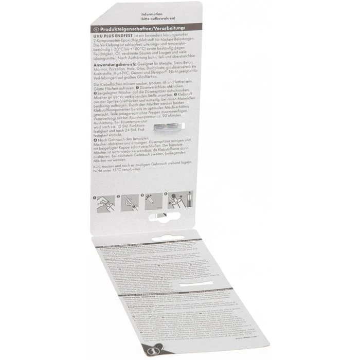 UHU® UHU 2-Komponentenkleber Plus Endfest, 15g, 2-K-Epoxidkleber, Doppelkammerspritze Mit Mischer 4 UHU® UHU 2-Komponentenkleber Plus Endfest, 15g, 2-K-Epoxidkleber, Doppelkammerspritze Mit Mischer – Bild 2