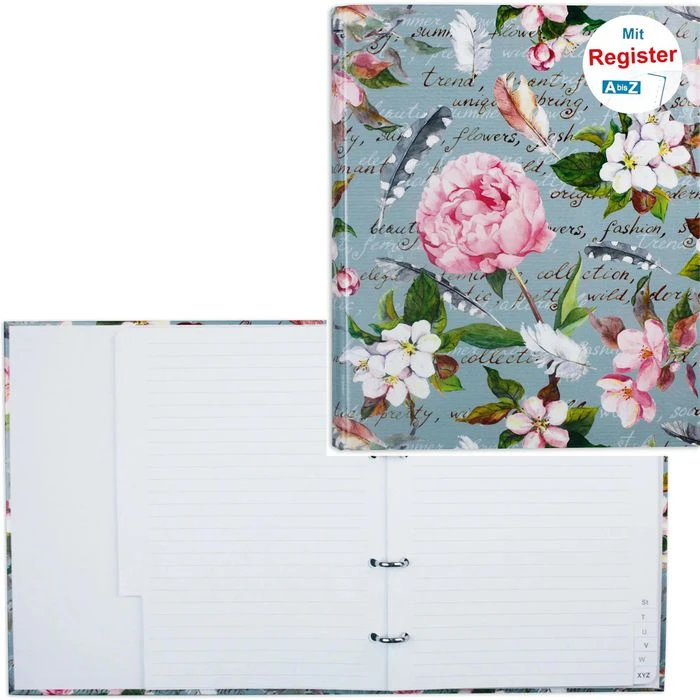 RNK Telefonbuch Blütenzauber 46701, A5, 4-Ringmechanik, Register A - Z 3 RNK Telefonbuch Blütenzauber 46701, A5, 4-Ringmechanik, Register A - Z