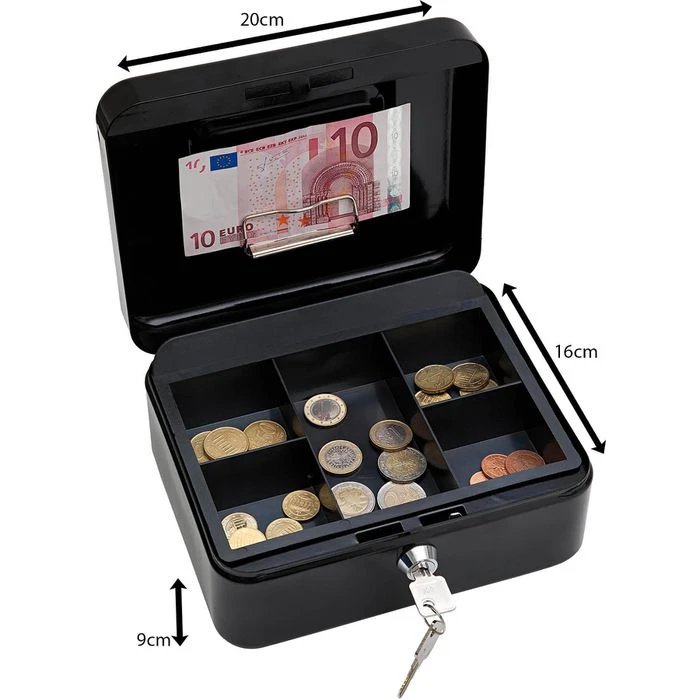 Wedo Geldkassette Größe 2, Schwarz, 20 X 9 X 16 Cm, 5 Münzfächer, Mit Clip 5 Wedo Geldkassette Größe 2, Schwarz, 20 X 9 X 16 Cm, 5 Münzfächer, Mit Clip – Bild 3