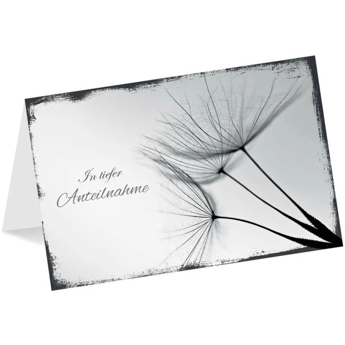 LUMA Trauerkarten 1642, Löwenzahn, 175 X 115mm, Klappkarte Mit Umschlag, 6 Stück 4 LUMA Trauerkarten 1642, Löwenzahn, 175 X 115mm, Klappkarte Mit Umschlag, 6 Stück – Bild 2