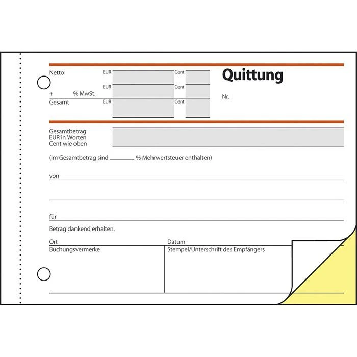 Sigel SD 021 Quittungsblock A6 Quer 2x40 Blatt 4 Sigel SD 021 Quittungsblock A6 Quer 2x40 Blatt – Bild 2