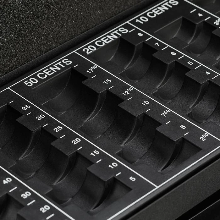 Relaxdays Geldkassette 10030697, Schwarz, 30,5 X 8,5 X 24,5 Cm, 8 Münzfächer 9 Relaxdays Geldkassette 10030697, Schwarz, 30,5 X 8,5 X 24,5 Cm, 8 Münzfächer – Bild 7