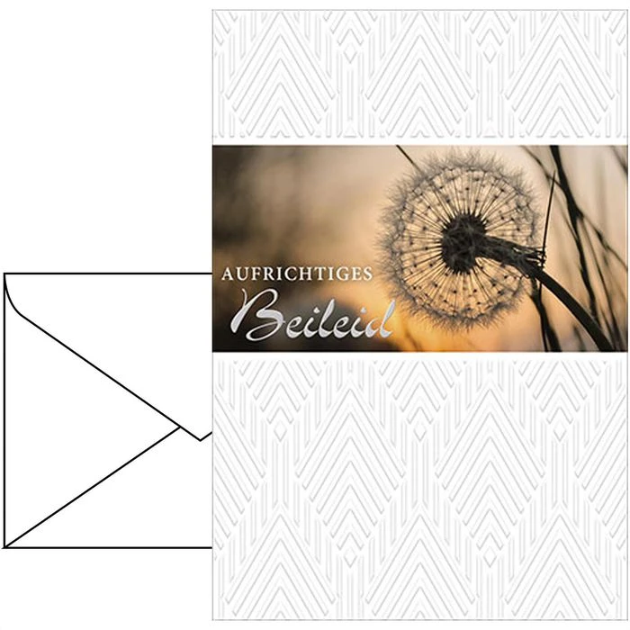 Böttcher-AG Trauerkarten Beileid Pusteblume, 115 X 170mm, Klappkarte Mit Umschlag 3 Böttcher-AG Trauerkarten Beileid Pusteblume, 115 X 170mm, Klappkarte Mit Umschlag