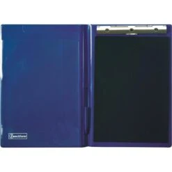Zweckform Klemmbrettmappe 2301, A4, Kunststoffbezug, Mit Stiftehalter, Blau