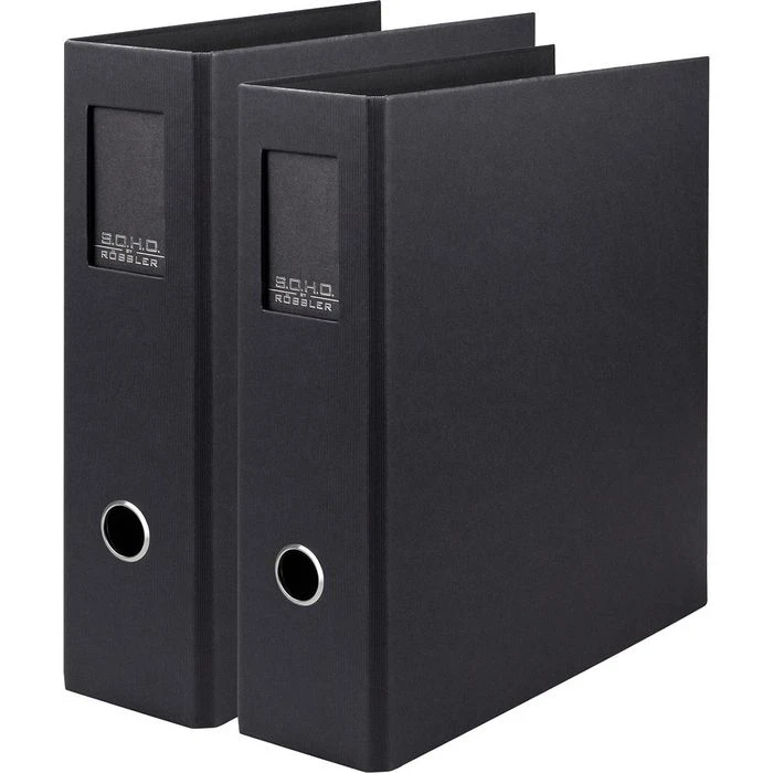 Rössler-Papier Ordner 1317452709 S.O.H.O., Karton, A4, 8,5cm, Schwarz, Mit Rückenschild 3 Rössler-Papier Ordner 1317452709 S.O.H.O., Karton, A4, 8,5cm, Schwarz, Mit Rückenschild