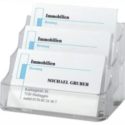 Sigel VA130 Visitenkartenhalter Glasklar