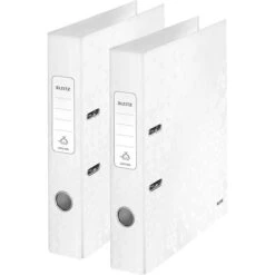 Leitz Ordner 1006-01-01 WOW Laminierter Karton, A4, 5,2cm, Weiß